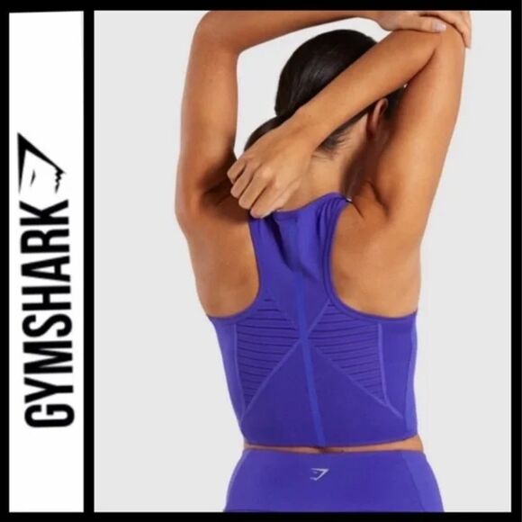 Gymshark Indigo Pro Perform Crop Top - Picture 3 of 7